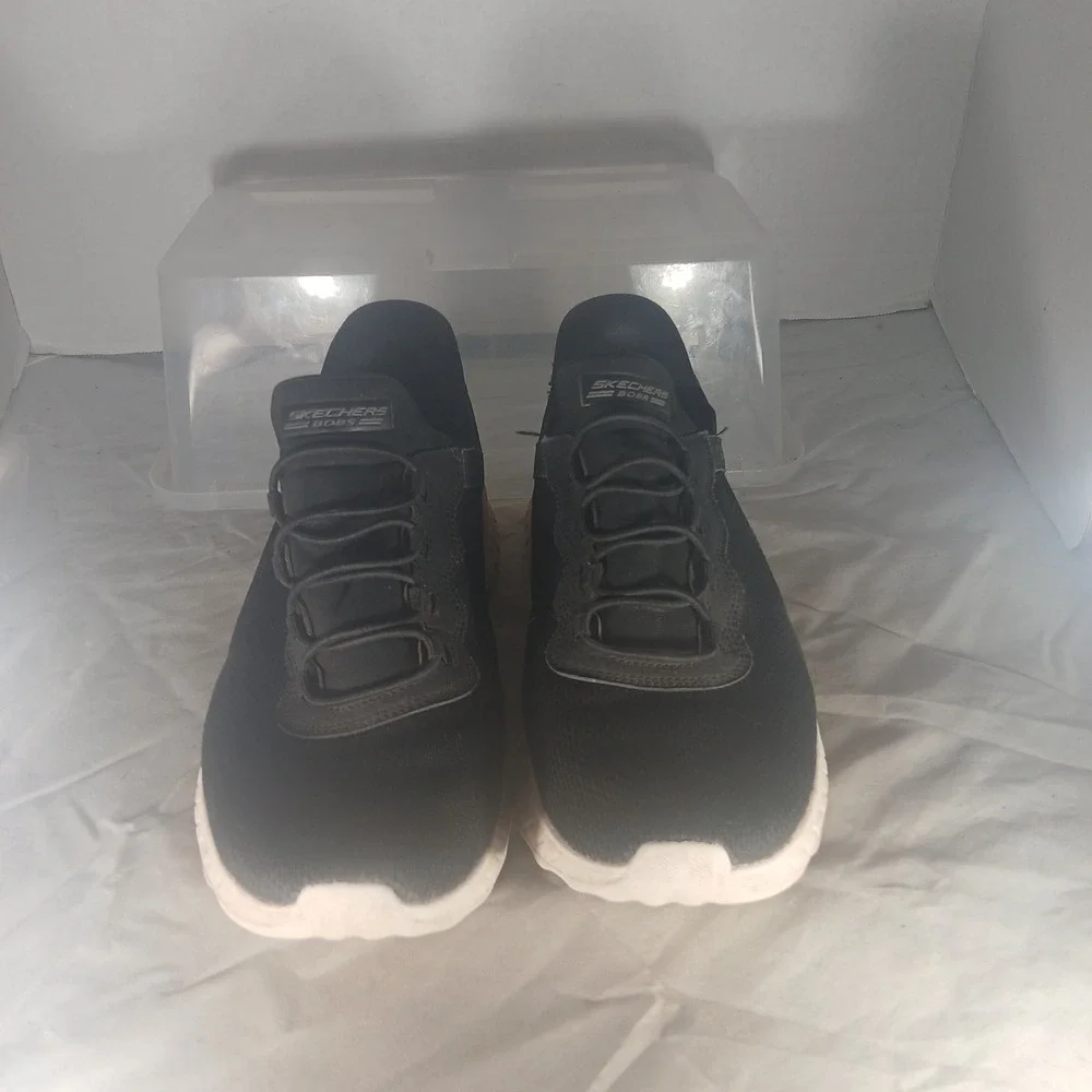 Skechers‎ Bobs Slip-ins Sneakers 9 Black Hands-Free Walking Shoes 117500